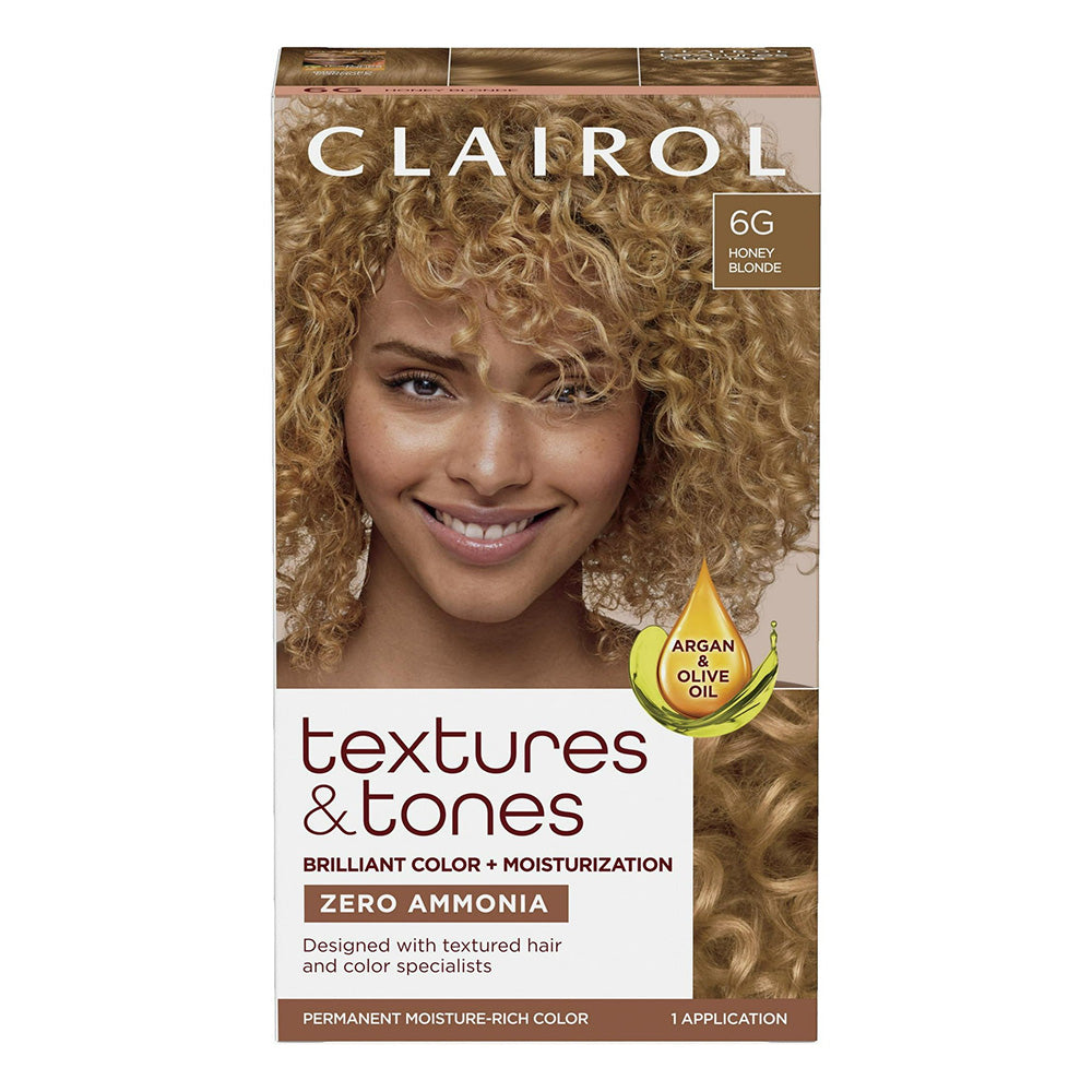 Textures and Tones Permanent Hair Color 6G Honey Blonde for Women 1Ea